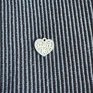 James Avery Silver Heart Sweet 16 Charm